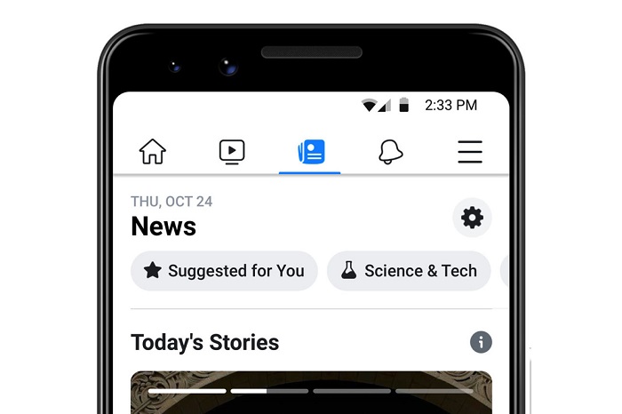 Facebook déploie son onglet d’actualités